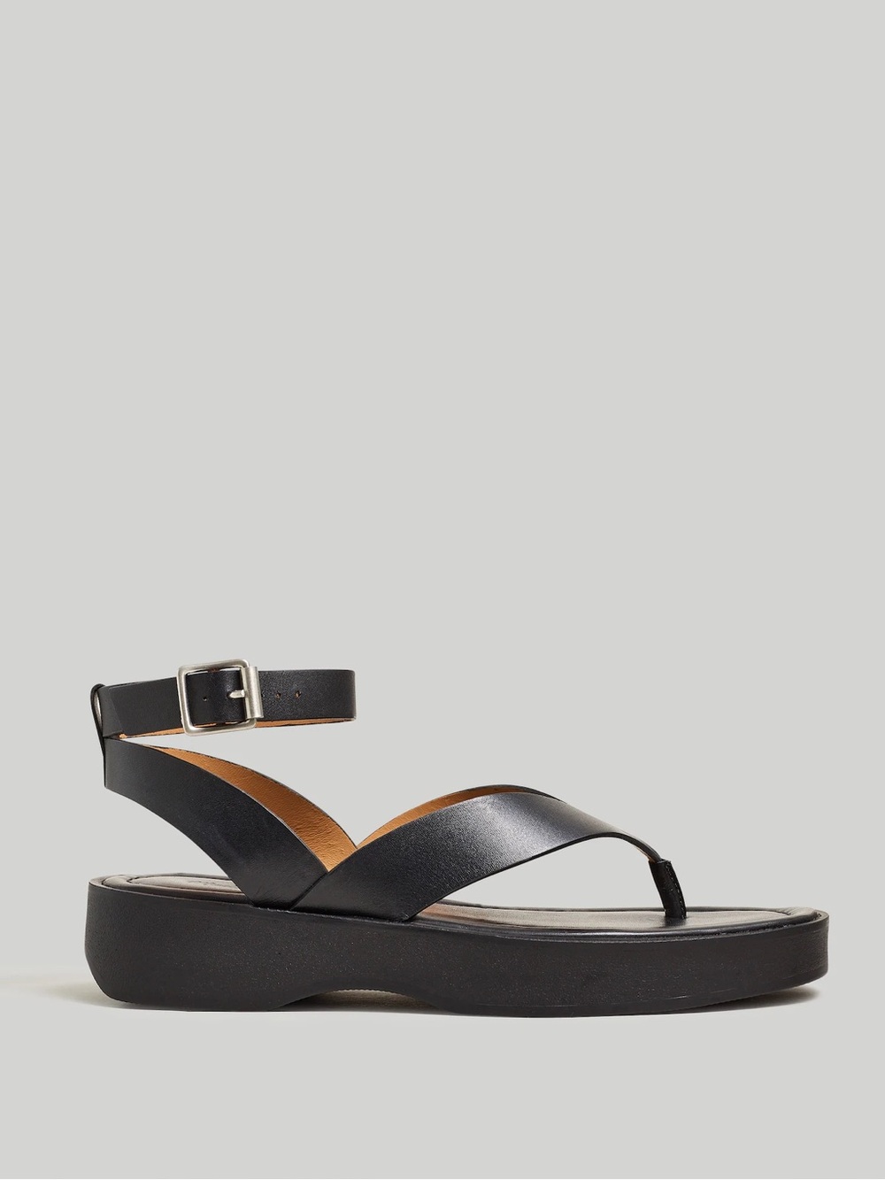 Madewell Black Platform Ankle-Strap Sandals - Picture 2 of 8